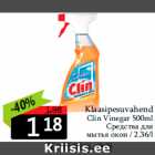 Klaasipesuvahend
Clin Vinegar 500ml
