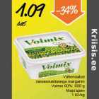 Allahindlus - Vähendatud
rasvasisaldusega margariin
Voimix 60%, 600 g