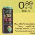 Allahindlus - Muu alkohoolne jook Saku Long Drink Rasta Õun