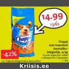 Allahindlus - Chappi
kuiv koeratoit
loomalihaköögivilja,
15 kg