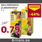 Мульти нектар
и сливовый нектар Aura 
1 л