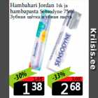 Hambahari Jordan 1tk ja
hambapasta Sensodyne 75ml
