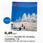 Kaustik A5, 36 lehte, ruuduline, 1 tk
