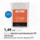 Acme еkraani puhastuslapid ТFТ, 100 tk/pk