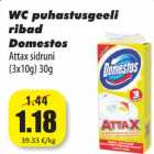 Allahindlus - WC puhastusgeeli
ribad
Domestos
