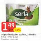 Магазин:Selver,Скидка:Бумажные полотенца 