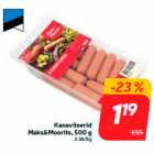 Магазин:Hüper Rimi, Rimi, Mini Rimi,Скидка:Куриные сосиски
Maks&Moorits, 500 г