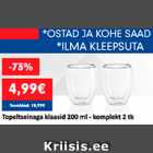 Topeltseinaga klaasid 200 ml 
