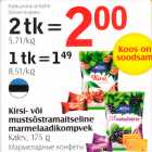 Kirsi- või mustsõstramaitseline marmelaadikompvek