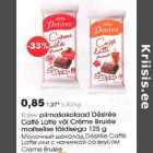 Кalev piimašokolaad Desireе Caffe Latte või Сremе Вruleе maitselise täidisega 125 g