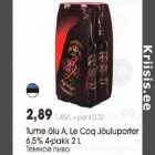 Тumе õlu А. Le Coq Jõuluporter 6,5% 4-pakk 2 L