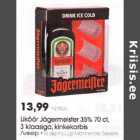 Allahindlus - Liköör Jägermeister 35% 70 cl,3 klaasiga,kinkekarbis