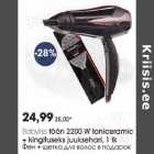 Babyliss föön 2200 W loniceramic + kingituseks juuksehari, l tk