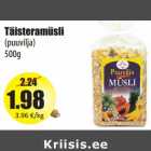 Allahindlus - Täisteramüsli
(puuvilja)
500g