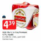 Allahindlus - Hele õlu A. Le Coq Premium
4,7%, 6-pakk