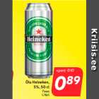 Õlu Heineken,
5%, 50 cl
