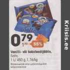 Vanilli- või šokolaadijäätis, Salto, 1L/450g