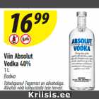 Allahindlus - Viin Absolut
Vodka 40%
1 L