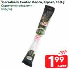 Allahindlus - Toorsalaami Fuetec Iberico, Elpozo, 150 g
