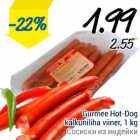 Allahindlus - Gurmee Hot-Dog kalkuniliha viiner, 1 kg