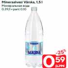Mineraalvesi Värska, 1,5 l
