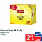 Allahindlus - Must tee Lipton, 78 tk x 2g
