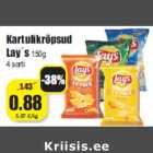 Allahindlus - Kartulikrõpsud
Lay´s150g
4 sorti