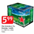 Allahindlus - Õlu Heineken 5%,
klaasiga, 5-pakk