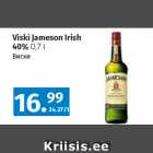Viski Jameson Irish 
40% 
0,7 l 