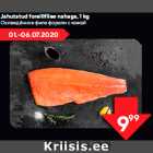 Allahindlus - Jahutatud forellifilee nahaga, 1 kg
