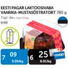 EESTI PAGAR LAKTOOSIVABA VAARIKA-MUSTASÕSTRATORT 780 G