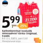 Karboniseeritud looduslik mineraalvesi Värska Original, 6-pakk