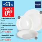 1.Desserttaldrik Feston 18,5 cm - 0,69€; 2. Desserttaldrik Feston 25 cm - 0,85€; Supitaldrik Feston - 0,69€