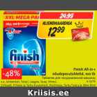 Allahindlus - Finish All-in-1
nõudepesutabletid, 100 tk