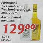 Alkohol - Piiritusjook Tres Sombreros, Tres Sombreros Gold