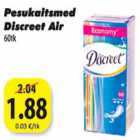 Pesukaitsmed Discreet Air 60 tk