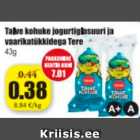 Сырок с йогуртовой глазурью и кусочками малины Tere 43 г