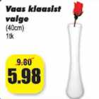 Vaas klaasist valge (40cm)