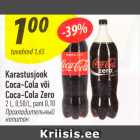 Allahindlus - Karastusjook Coca-Cola või Coca-Cola Zero 2 l