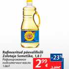 Rafineeritud päevalilleõli Zolotaja Semetška, 1,8 l
