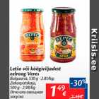 Letšo või köögiviljadest eelroog veres