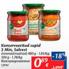 Konserveeritud supid 3 Min, salvest