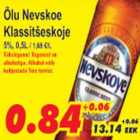 Alkohol - Õlu Nevskoe Klassitšeskoje