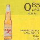 Alkohol - Mehhiko õlu Sol