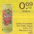 Alkohol - Leedu õunasiider Sun Cider Apple
