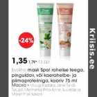 Allahindlus - Eveline mask Spa! rohelise teega, pinguldav, või kaerahelbe- ja piimaproteiiniga, kooriv 75 ml