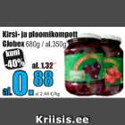Магазин:Grossi,Скидка:Вишневый и сливовый компоты Globex