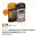 Allahindlus - Rexona pulkdeodorant Cobalt või Sport Defence meestele