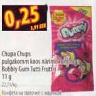 Allahindlus - Chupa Chups pulgakomm koos närimiskummiga Bubbly Gum Tutti Frutti