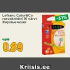 Lefranc Color&Co
rasvakriidid 16 värvi